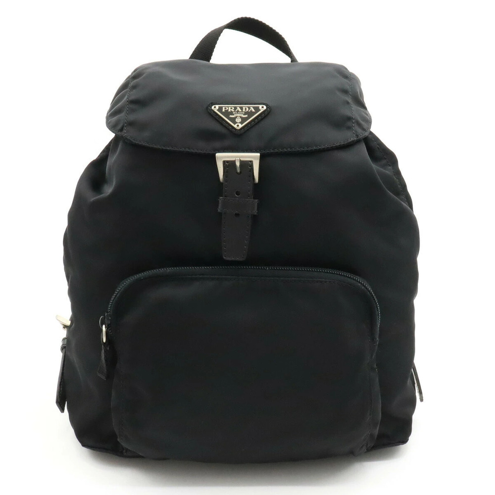 Prada VELA Backpack Rucksack Daypack Leather NERO Black
